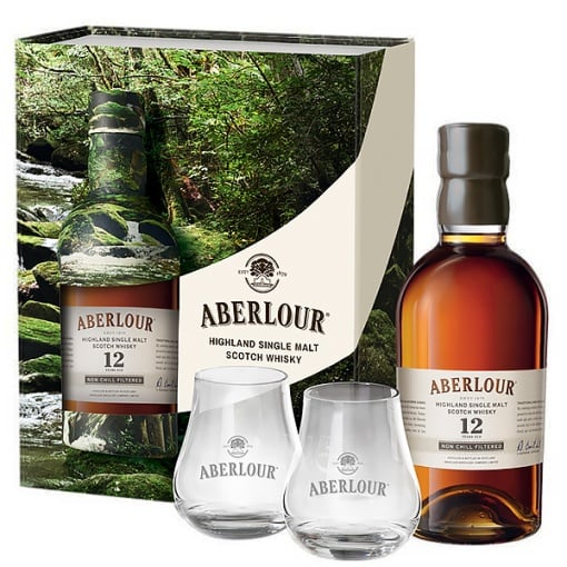 Whisky Aberlour 12 Non Chill Filtered 0.7L + 2 Pahare