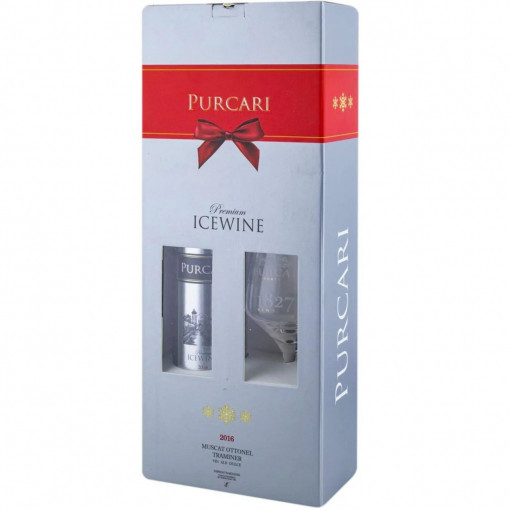Purcari Ice Wine Alb Dulce 0.375L + Pahar Cadou