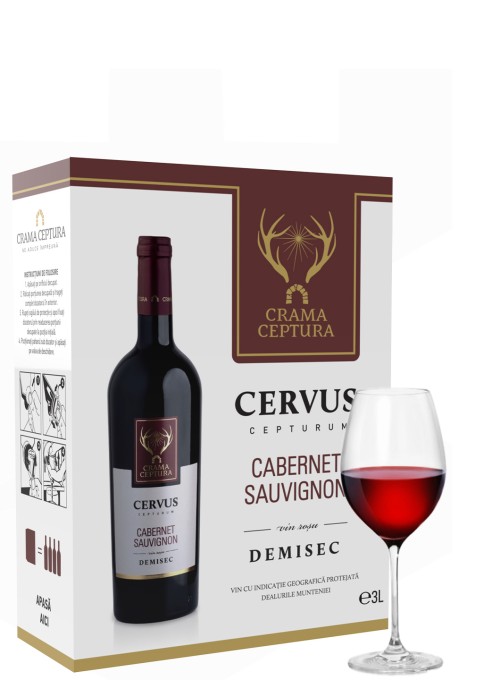 Vin Rosu Ceptura Cervus Cabernet Sauvignon Bag in Box 3L