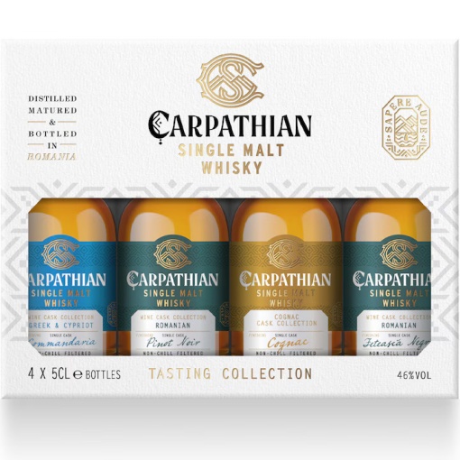 Pachet Whisky Carpathian Single Malt Miniaturi 4 x 0.05L