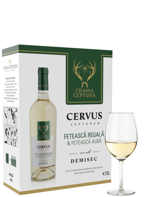 Vin Alb Ceptura Cervus Feteasca Alba Bag in Box 3L