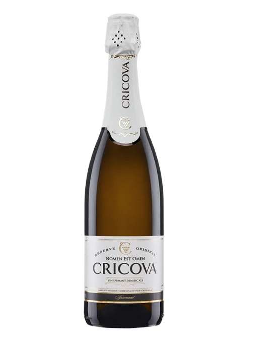 Vin Spumant Cricova Alb Demisec 0.75L