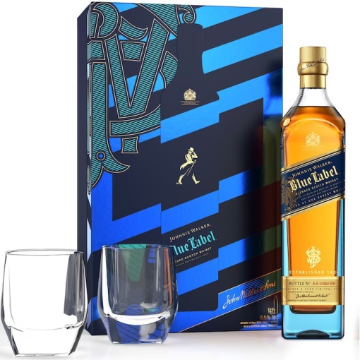 Whisky Johnnie Walker Blue Label 0.7L + 2 Pahare