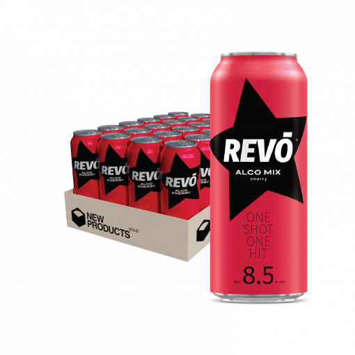 Energizant cu Alcool Revo Alco Mix Cherry New Product 0,5L 8,5% X 12 Doze