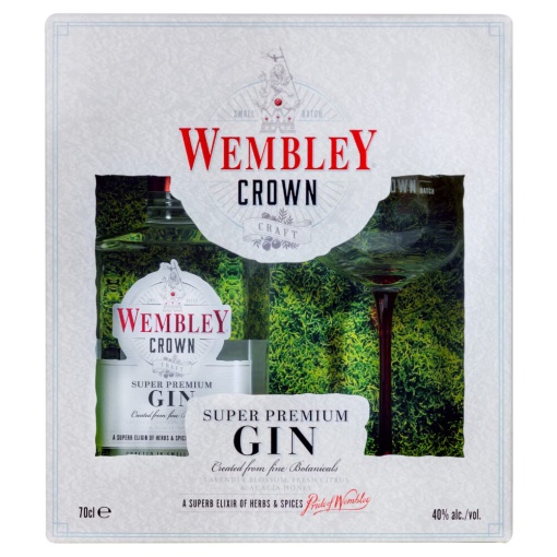 Wembley Crown Gin + 1 Pahar 0.7L 40%