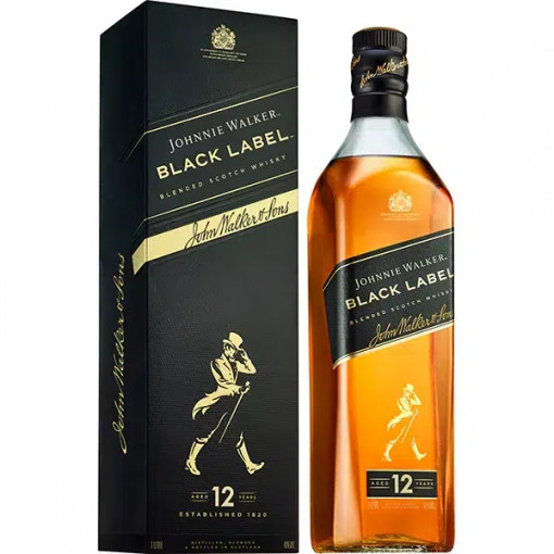 Whisky Johnnie Walker Black Label 12 Yo Cutie 1L 40%