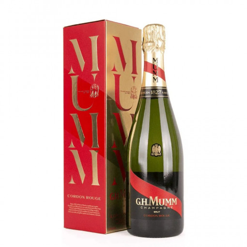 Sampanie G.H Mumm Cordon Rouge Brut Cutie Cadou 0.75L