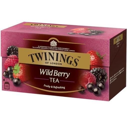 Ceai negru cu aroma de fructe de padure Twinings 25 plicuri x 2 g