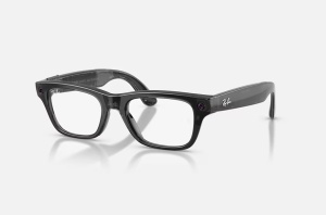 23 Ray-Ban Meta Blayzer Optics Gen 2 AI Glasses Shiny Transparent Black/Demo RW7001 8526 54