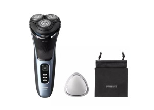 Aparat de ras PHILIPS Seria3000 S3243/12, Wet&Dry, autonomie 60 min, 3 elemente de taiere, albastru