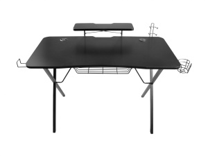 Birou gaming Genesis Holm 300, MDF, suporta pana la 60kg, iluminare RGB, negru - Img 1