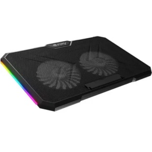 Cooler laptop Fury Gunbai G3, diagonala maxima laptop 17.3", 2 ventilatoare de 120 mm, viteza rotatie 760 - 880 RPM, iluminare RGB, negru