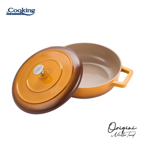 CRATITA ALUMINIU TURNAT + CAPAC 26x8 CM, 3.4L, NICOLAI TAND, ORIGINI, COOKING BY HEINNER - Img 2