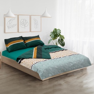 Lenjerie dubla 100% bumbac,4 piese, Deco - Img 3