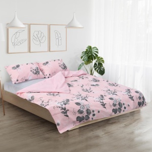 Lenjerie Dubla BBC 4 piese, 132TC - Rose - Img 3