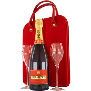 Sampanie Piper Heidsieck Brut Alb 0.75L + Geanta + 2 Pahare - Img 2