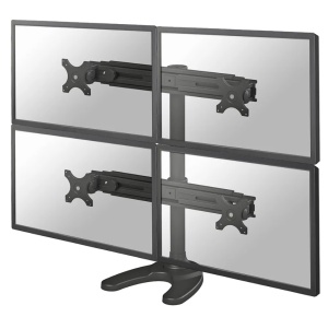 Suport cvadruplu monitor de birou Neomounts FPMA-D700DD4; pentru display-uri cu diagonale 19"-30", sistem de prindere VESA 75x75~100x100, greutate maxima suportata 8kg - per ecran, full motion, tilt +180°, swivel +180°, rotate +360°; inaltime reglabila