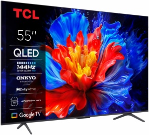 Televizor TCL QLED 55P81K, 139 cm, Smart Google TV, 4K Ultra HD, 144Hz, Onkyo - Img 2