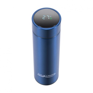 TERMOS INOX 450 ML, CU INDICATOR LED PENTRU TEMPERATURA, ALBASTRU, ART OF DINNING BY HEINNER