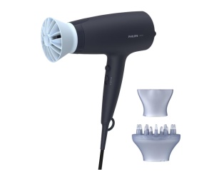 Uscator de par PHILIPS Seria 3000 BHD360/20, 6 viteze, 6 trepte temperatura, 2100W, Negru, L x A x I (mm) 90x295x215