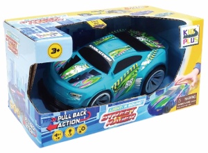 MASINUTA CU LUMINI, SUNETE SI SISTEM PULLBACK RACER, SCARA 1/24,VERDE - Img 2