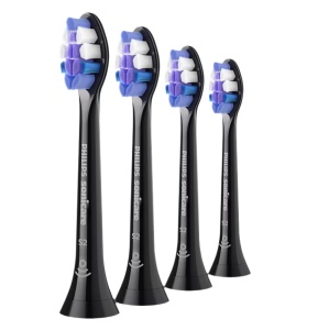 Rezerve PHILIPS Sonicare S4 Sensitive HX6054/88, Pachet de 4 capete, Negru, L x A x I (mm) 60x25.7x230.5