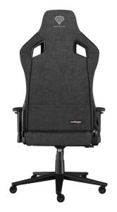 Scaun gaming Genesis Nitro 660, material textil, reglabil pe inaltime, greutate maxima suportata 150 kg, inaltime scaun reglabil 45 - 52 cm, spatar ajustabil 135°, dimensiuni roti 60mm, echipat cu piston cu gaz clasa 4, manere 2D, negru/gri