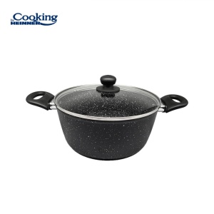 SEMIOALA ALUMINIU FORJAT 24x10 CM,3.8L,ONIX, COOKING BY HEINNER - Img 2