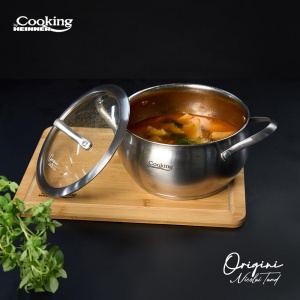 SEMIOALA INOX+CAPAC 20x11 CM, 3.3L, NICOLAI TAND, ORIGINI, COOKING BY HEINNER - Img 3