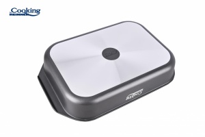 TAVA ALUMINIU CU ACOPERIRE CERAMICA 39.5x26 CM, DARK LINE, COOKING BY HEINNER - Img 3