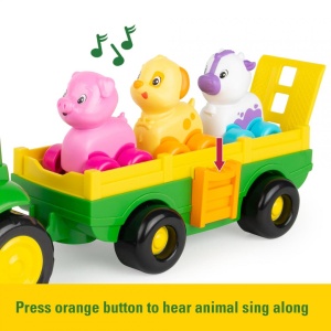 TRACTORAS CU REMORCA, ANIMALUTE SI SUNETE, JOHN DEERE - Img 3