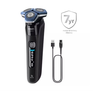 Aparat de ras electric Philips Seria 7000 S7886/58, 5 W, Autonomie 60 minute, Umed si uscat, Lame SteelPrecision SkinIQ Negru - Img 2