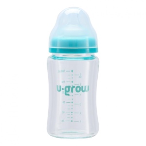 Biberon de sticla180 ml+2 tetine, U-Grow - Img 2