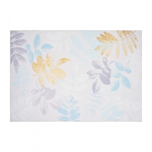 Covor printat, LEAFS 200x300 cm, lavabil cu spate antialunecare, inaltime fir 3mm