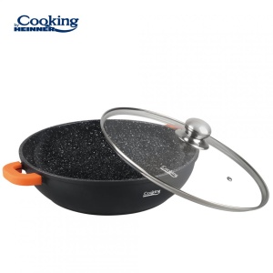 CRATITA ALUMINIU+CAPAC 32X8.5CM,5.5L,DARK LINE, COOKING BY HEINNER - Img 2