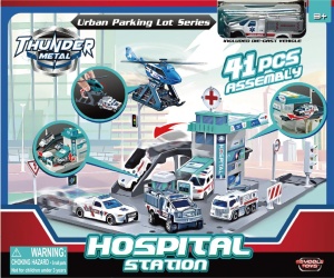 MACHETA DIE CAST, PARCARE, SCARA MASINUTA 1/64, DIMENSIUNE MASINUTA 7.5CM, DIMENSIUNE PARCARE 36 CM - Img 2