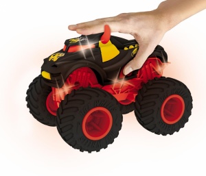 MASINA CU LUMINI SI SUNETE, REV TREDZ ROSU, HOT WHEELS - Img 4