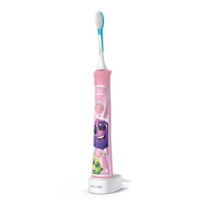 Periuta de dinti electrica pentru copii PHILIPS Sonicare For Kids HX6352/42, 62.000 miscari/min, 2 programe, 2 capete roz, L x A x I (mm) 64x111x220 - Img 2