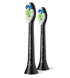 Rezerve PHILIPS Sonicare Optimal White HX6062/88, Pachet de 2 capete de periere, Standard, Click-on, Sincronizarea modurilor BrushSync, Negru, L x A x I (mm) 60x25.7x230.5 - Img 2