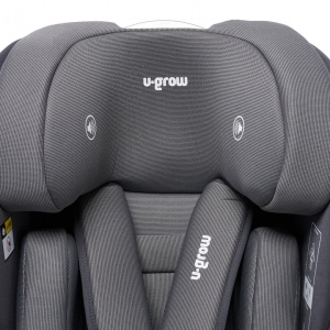 Scaun auto I-size U-Grow Goldfix Plus, isofix, 76-150 cm (9-36 kg), boxa bluetooth, gri - Img 9