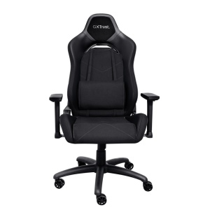 Scaun gaming Trust GXT 714 Ruya, greutate maxima suportata 150 kg, inaltime adjustabila scaun 10 cm, baza stea cu 5 roti, negru - Img 1