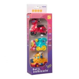 SET 3 VEHICULE ACTIONATE PRIN INERTIE, DIVERSE MODELE SI CULORI, MOMKI - Img 8