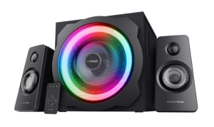 Sistem 2.1Trust GXT629 Tytan cu fir, USB 2.1, putere maxima RMS 120W, frecventa raspuns 20 Hz - 20.000 Hz, negru