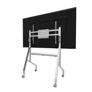 Stand mobil de podea Neomounts 55"-86" 76kg VESA 100x100 - 900x600 alb - Img 5