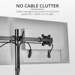 Suport Monitor Trust GXT 1120 Mara Dual Monitor Arm, montare birou, 510 x 860 x 115mm, VESA, 2.6 kg, negru - Img 3