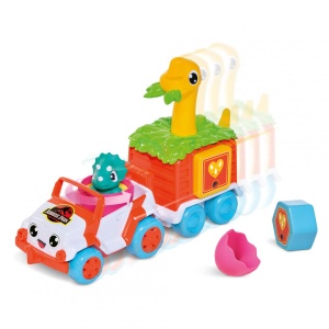 VEHICUL DE SALVARE CU REMORCA COLORATA, DINO, JURASSIC WORLD, TOMY - Img 4