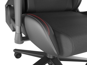 Scaun gaming Genesis Nitro 550 G2, material Synthetic PU + Textil, reglabil pe inaltime, greutate maxima suportata 150 kg, inaltime scaun reglabil 46.5 - 53.5 cm, spatar ajustabil 150°, dimensiuni roti 60mm, negru - Img 2