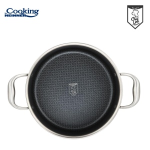 SEMIOALA INOX+CAPAC STICLA IN 3 STRATURI 28x13 CM, 7 L, TITANIUM3, COOKING BY HEINNER - Img 3