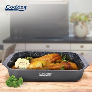 TAVA ALUMINIU CU ACOPERIRE CERAMICA 39.5x26 CM, DARK LINE, COOKING BY HEINNER - Img 5