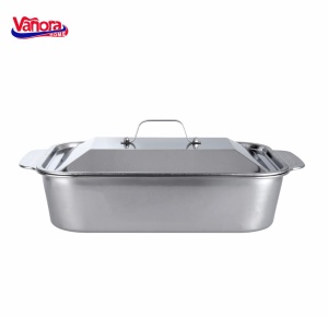 TAVA INOX CU CAPAC 36.5x22x7 CM, ZIRA, VANORA HOME
